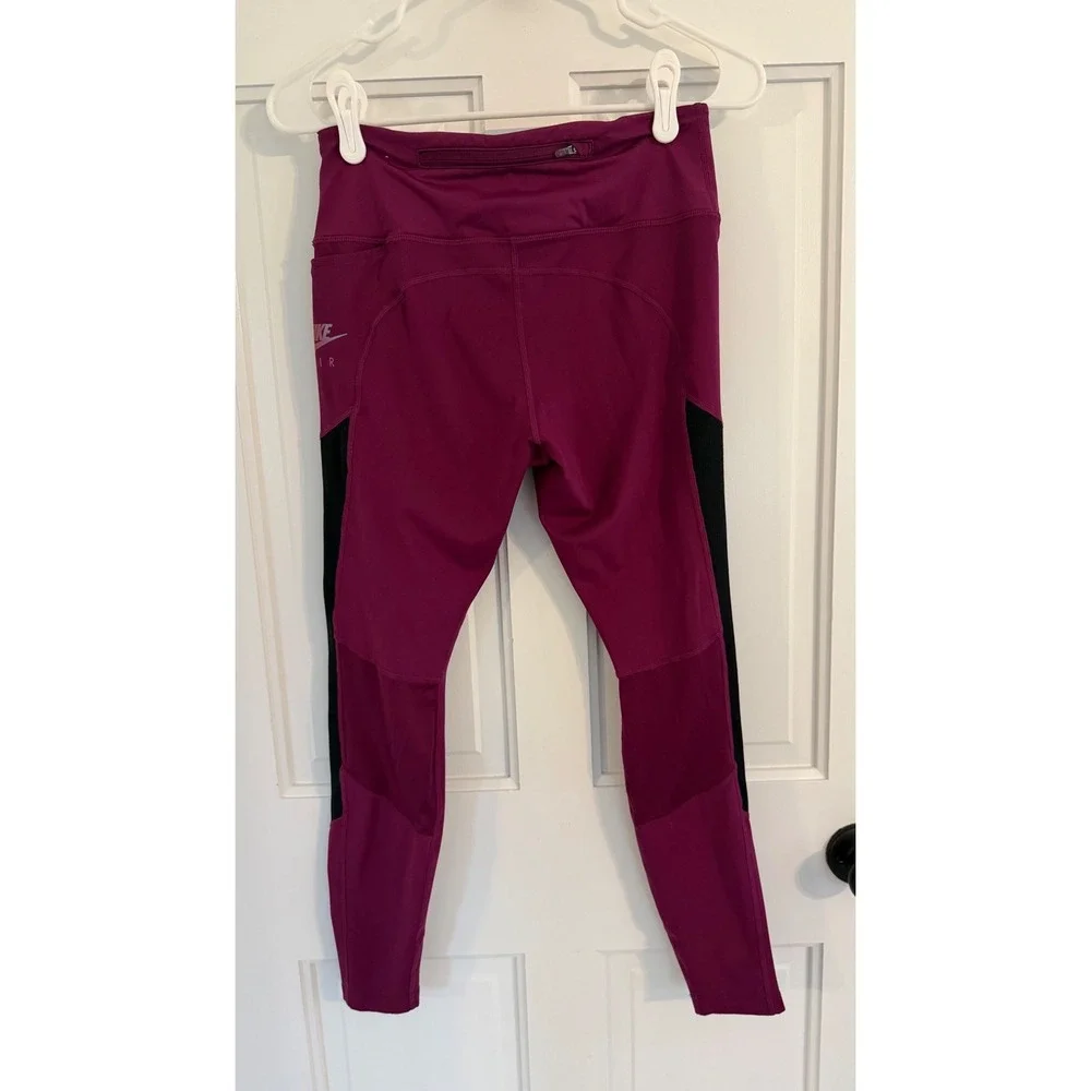 Nike Air Dri-FIT Purple Black Pocket‎ Leggings M
